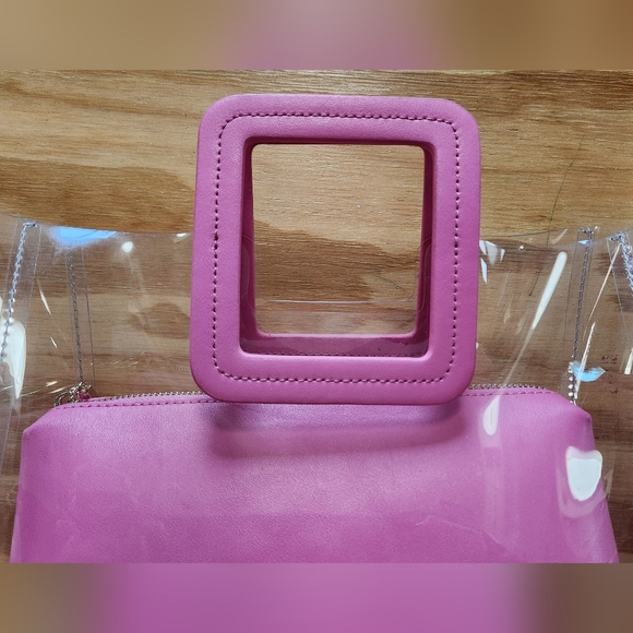 STAUD Pink Leather and PVC Shirley Bag - Picture 4 of 16